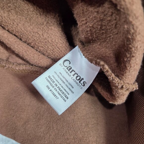 Carrots By Anwar Carrots X Crocs Hoodie Mens Medium Brown Sweatshirt - Picture 7 of 11